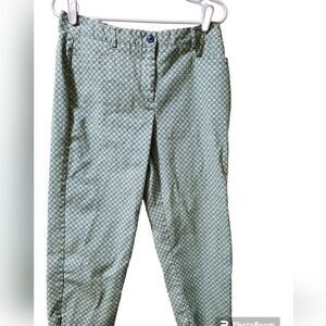 Kim Rogers Stretch Ankle Pants Size 10 Blue Green